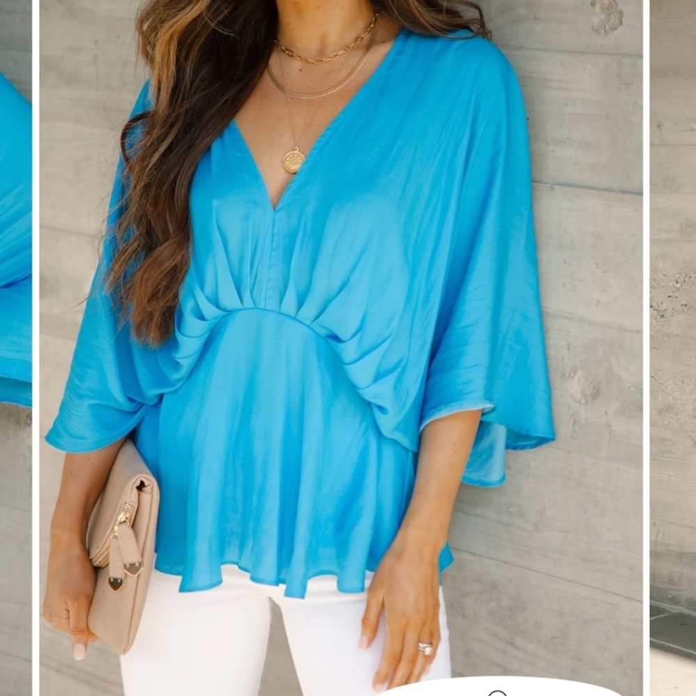 New turquoise blouse!